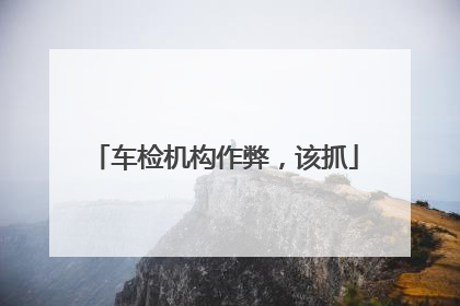 车检机构作弊，该抓