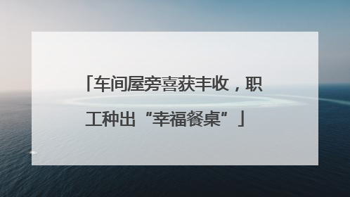 车间屋旁喜获丰收，职工种出“幸福餐桌”