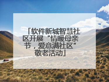 软件新城智慧社区开展“情暖母亲节，爱意满社区”敬老活动