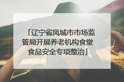辽宁省凤城市市场监管局开展养老机构食堂食品安全专项整治