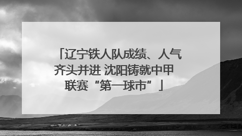 辽宁铁人队成绩、人气齐头并进 沈阳铸就中甲联赛“第一球市”