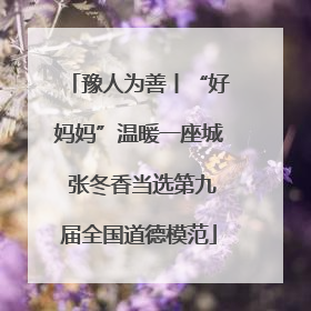 豫人为善丨“好妈妈”温暖一座城 张冬香当选第九届全国道德模范