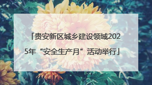 贵安新区城乡建设领域2025年“安全生产月”活动举行