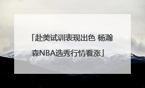 赴美试训表现出色 杨瀚森NBA选秀行情看涨
