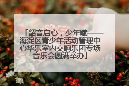 韶音启心，少年赋——海淀区青少年活动管理中心华乐室内交响乐团专场音乐会圆满举办