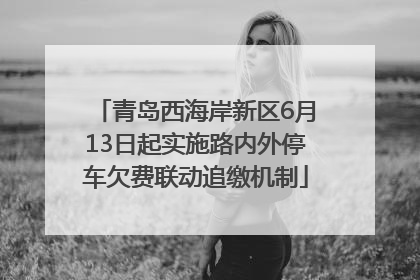 青岛西海岸新区6月13日起实施路内外停车欠费联动追缴机制