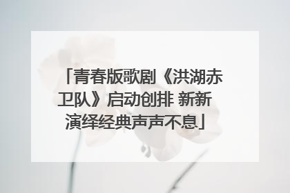 青春版歌剧《洪湖赤卫队》启动创排 新新演绎经典声声不息