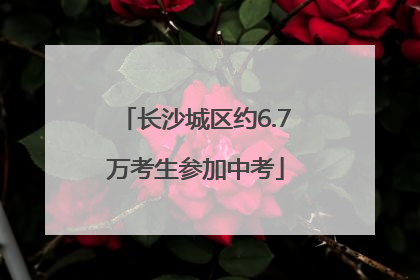 长沙城区约6.7万考生参加中考