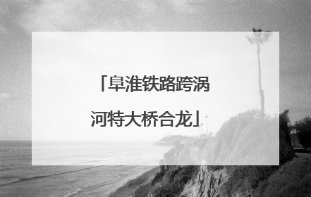 阜淮铁路跨涡河特大桥合龙