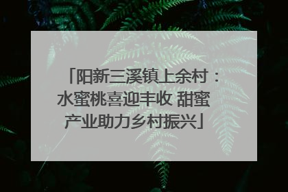 阳新三溪镇上余村：水蜜桃喜迎丰收 甜蜜产业助力乡村振兴