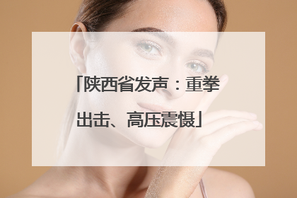 陕西省发声：重拳出击、高压震慑