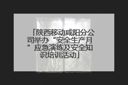 陕西移动咸阳分公司举办“安全生产月”应急演练及安全知识培训活动