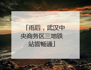 雨后，武汉中央商务区三地铁站皆畅通