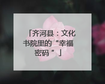 齐河县：文化书院里的“幸福密码 ”