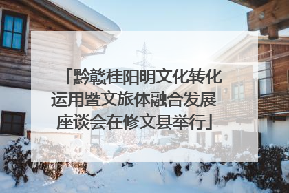 黔赣桂阳明文化转化运用暨文旅体融合发展座谈会在修文县举行