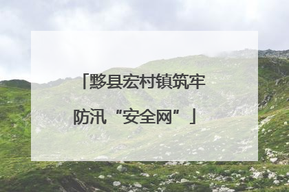 黟县宏村镇筑牢防汛“安全网”