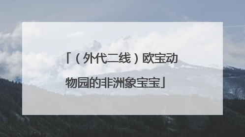 （外代二线）欧宝动物园的非洲象宝宝