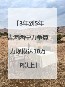 3年到5年 青海西宁力争算力规模达10万P以上