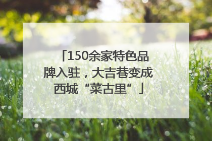 150余家特色品牌入驻，大吉巷变成西城“菜古里”