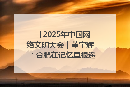 2025年中国网络文明大会｜董宇辉：合肥在记忆里很遥远也很亲切