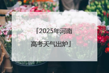 2025年河南高考天气出炉