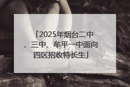 2025年烟台二中、三中、牟平一中面向四区招收特长生