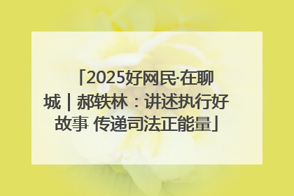 2025好网民·在聊城｜郝轶林：讲述执行好故事 传递司法正能量