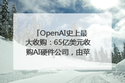 OpenAI史上最大收购：65亿美元收购AI硬件公司，由苹果前设计总监创办